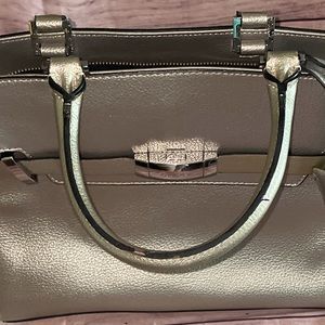 Gorgeous Calvin Klein Brooke Medium Satchel, Metallica Silver color. Used once